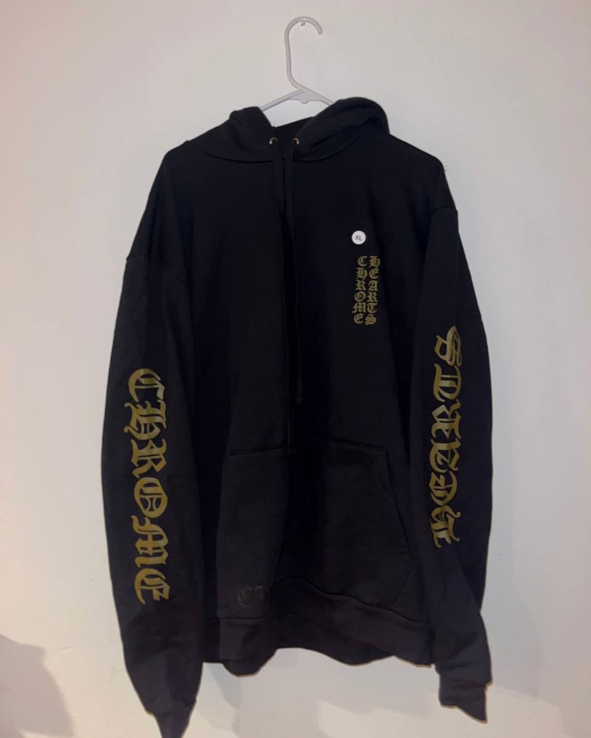 Olive Vertical Logo Hoodie